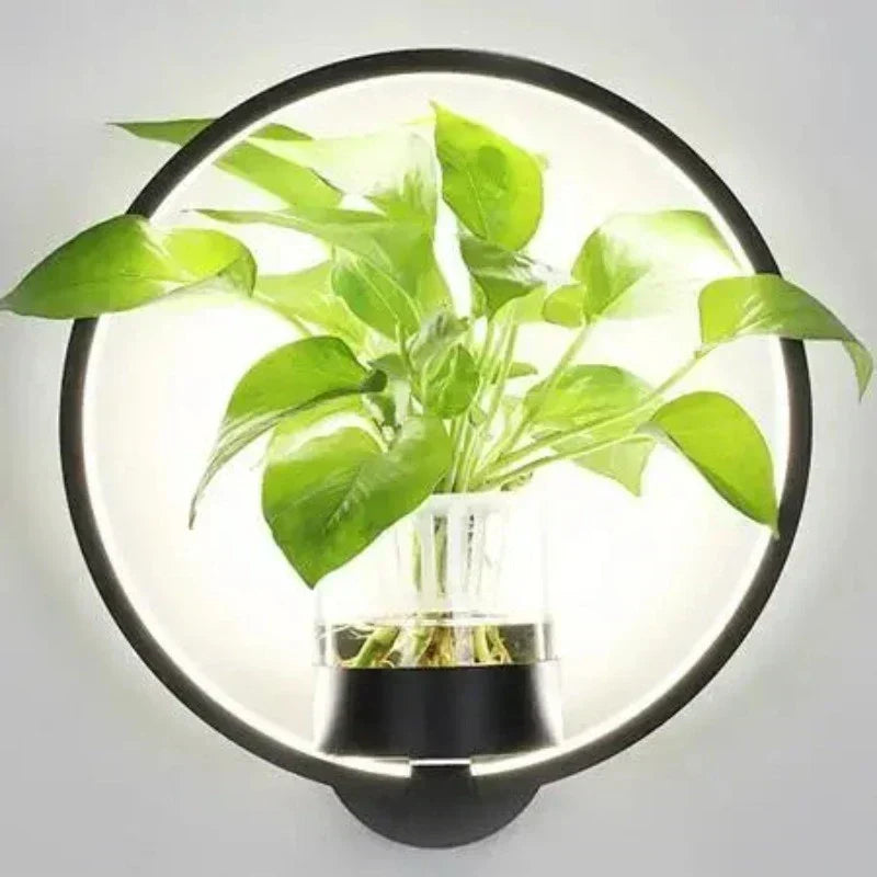 Wall Light Integrated Planter Space-Saving Warm or Cool White