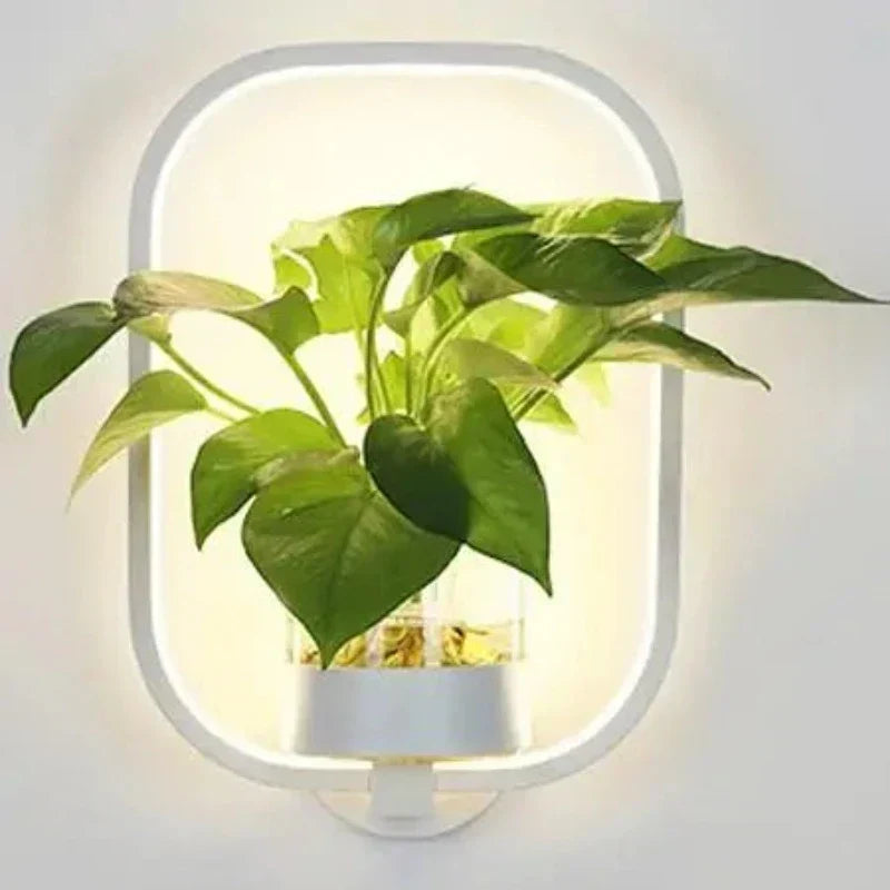 Wall Light Integrated Planter Space-Saving Warm or Cool White