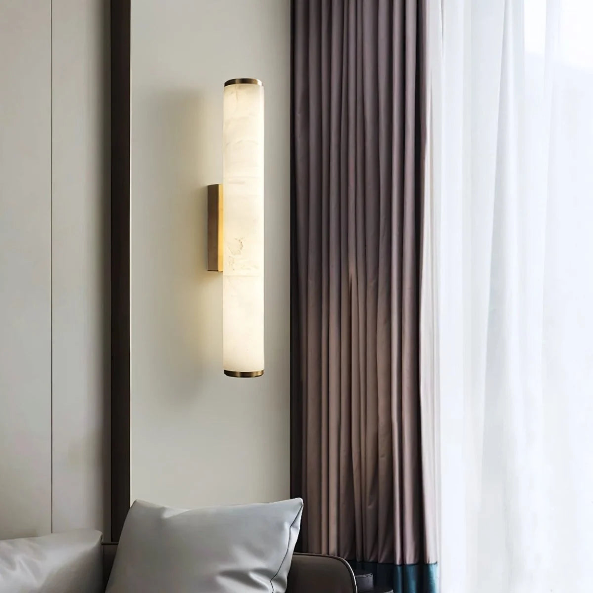 Wall Light Marble Effect Warm White LED Hardwired Indoor Installation
