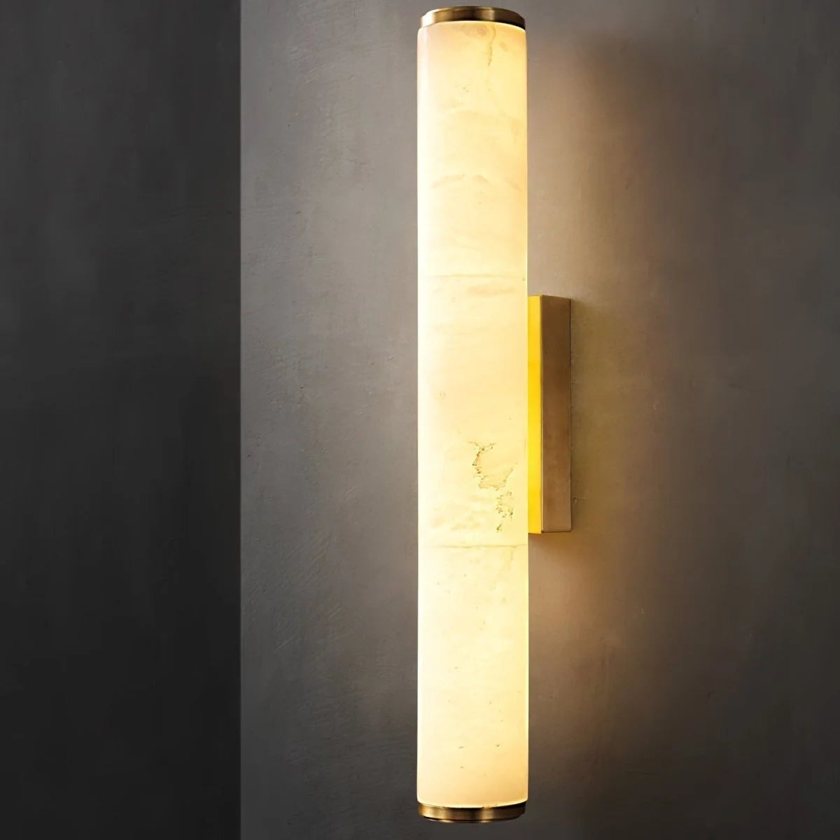 Wall Light Marble Effect Warm White LED Hardwired Indoor Installation