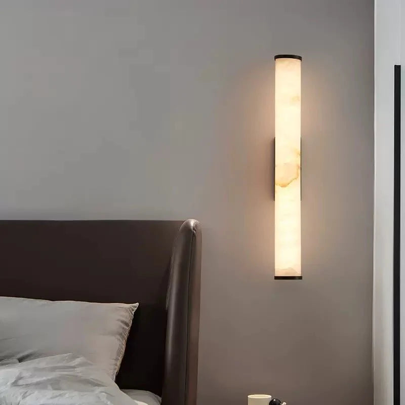 Wall Light Marble Effect Warm White LED Hardwired Indoor Installation