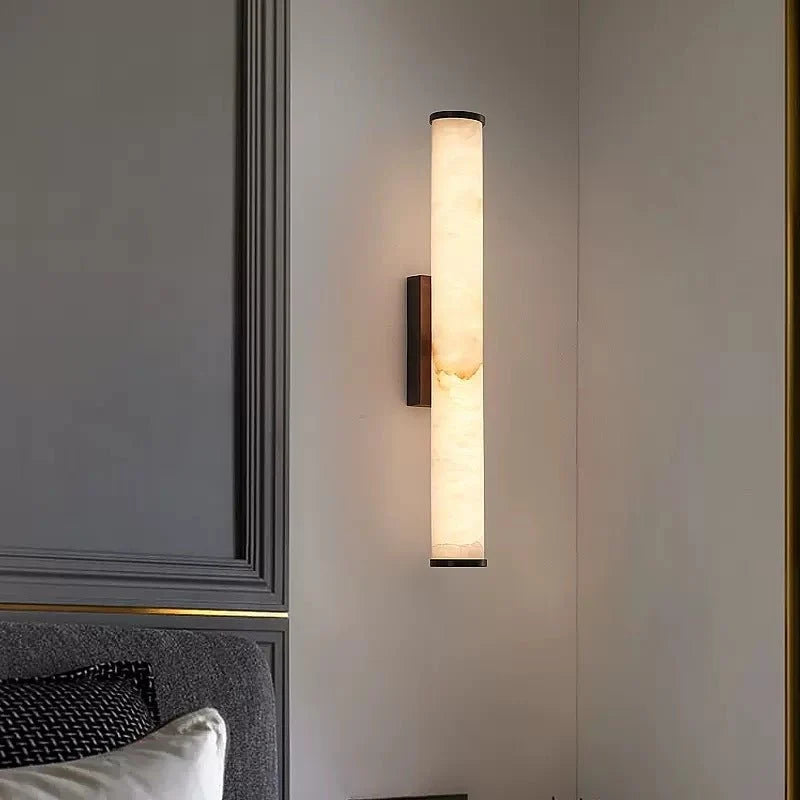Wall Light Marble Effect Warm White LED Hardwired Indoor Installation