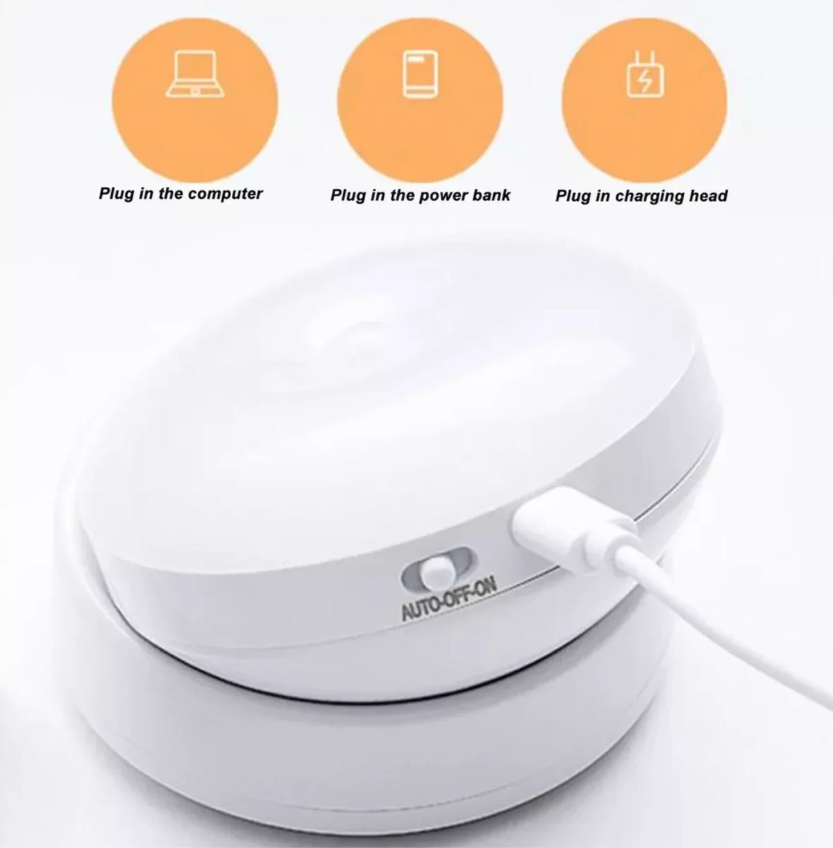 Wall Light Motion Sensor Rechargeable Magnetic Mount 360° Rotatable