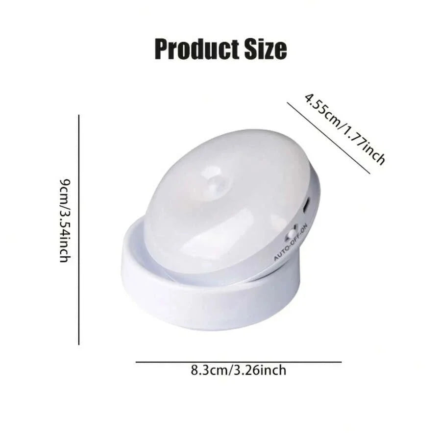 Wall Light Motion Sensor Rechargeable Magnetic Mount 360° Rotatable