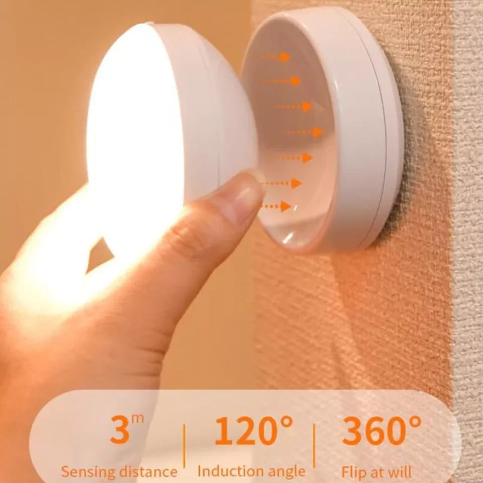Wall Light Motion Sensor Rechargeable Magnetic Mount 360° Rotatable