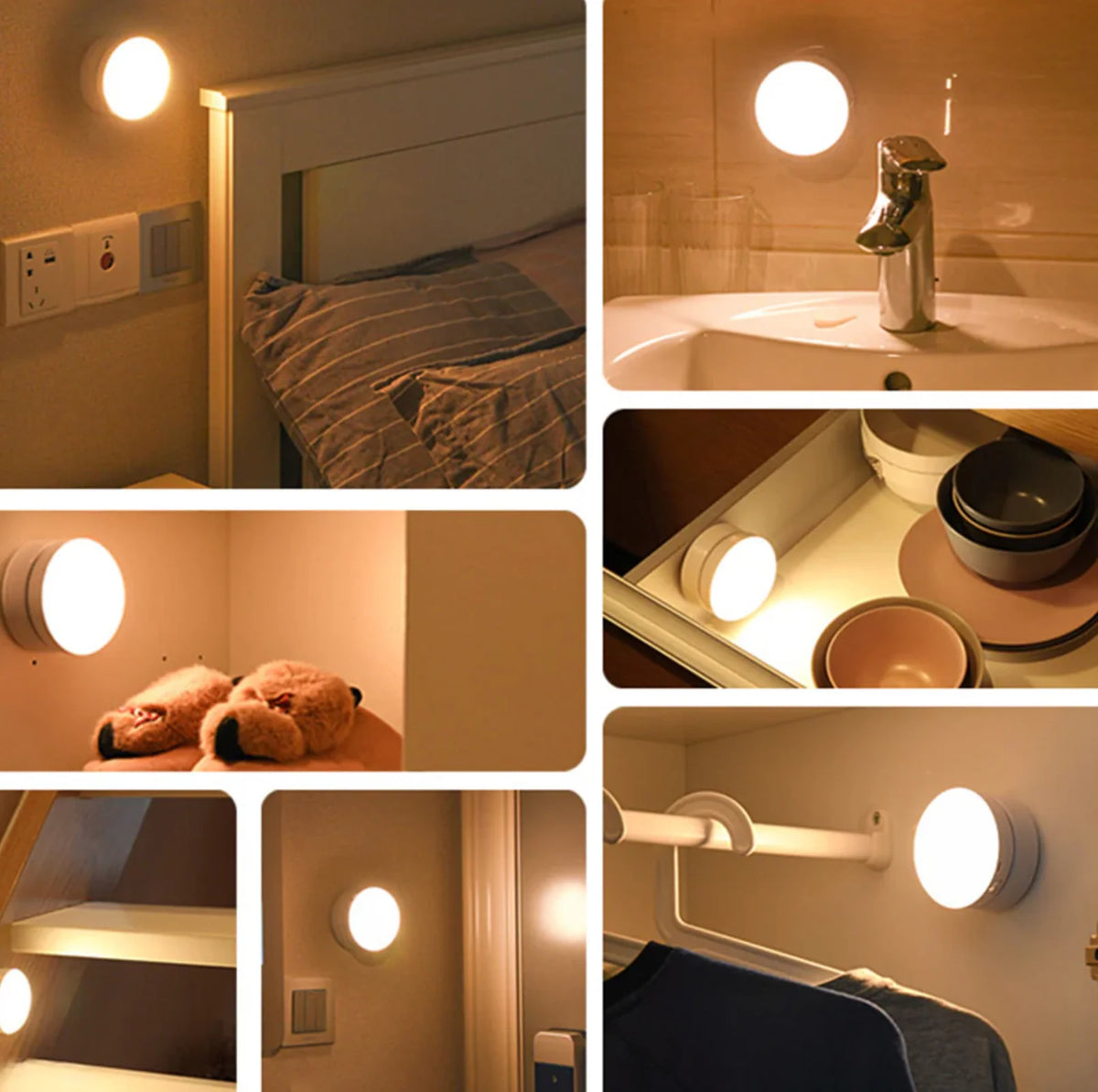 Wall Light Motion Sensor Rechargeable Magnetic Mount 360° Rotatable