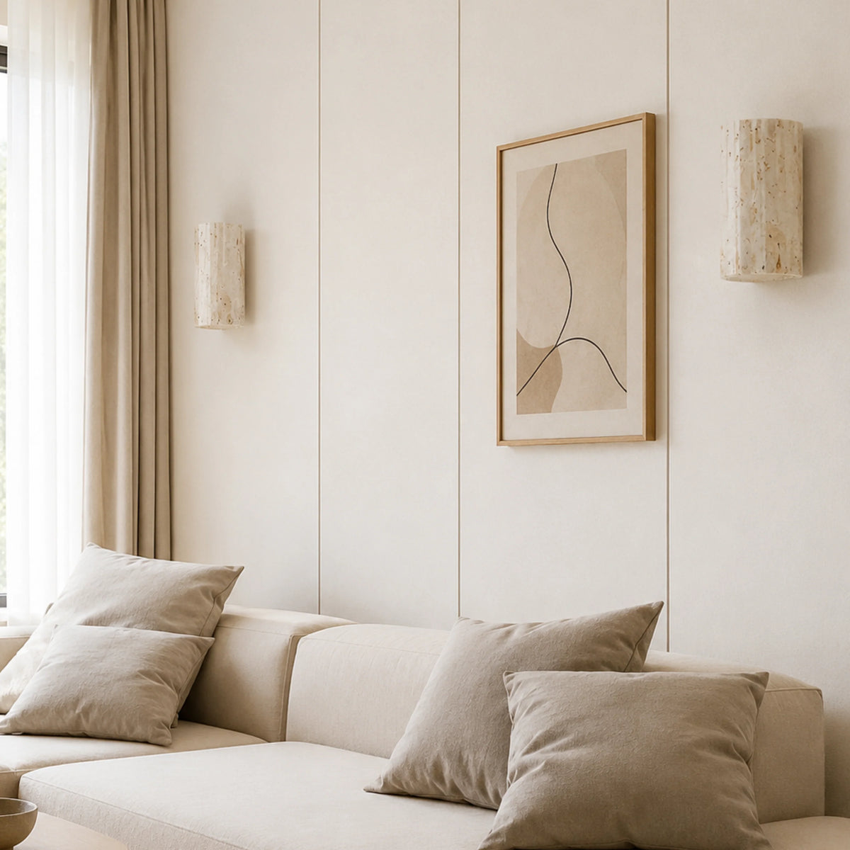 Wall Light Natural Stone Hardwired Compact Design