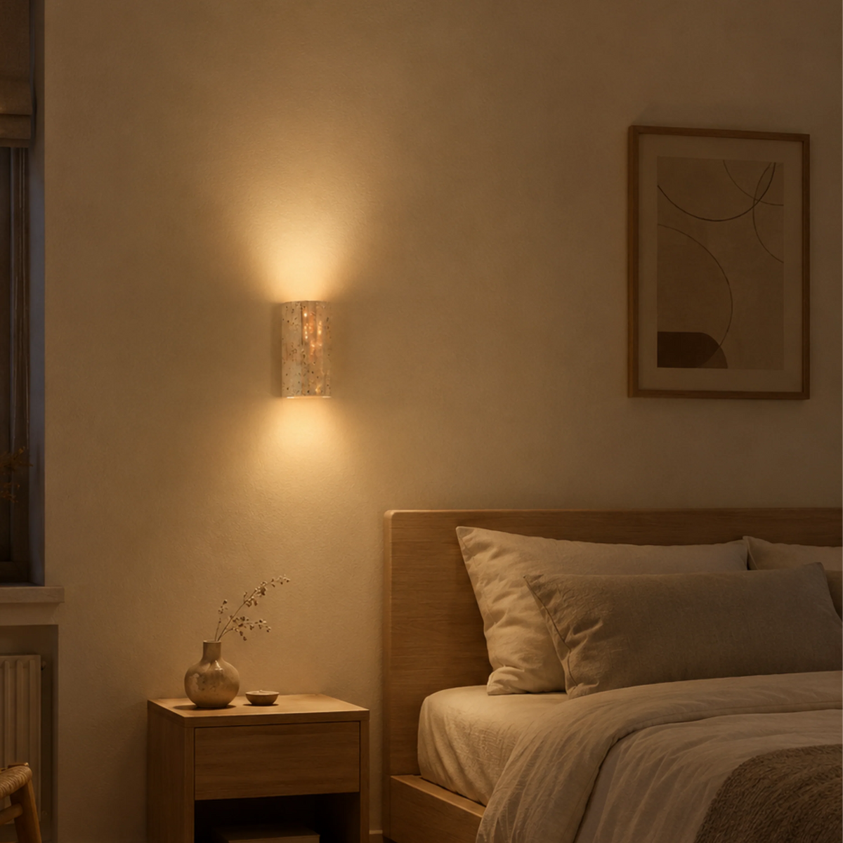 Wall Light Natural Stone Hardwired Compact Design