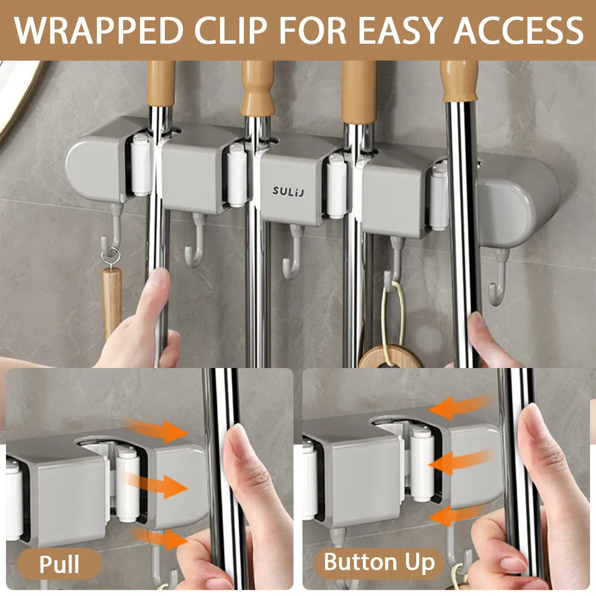 Wall Mount Organizer Stainless Steel Space-Saving