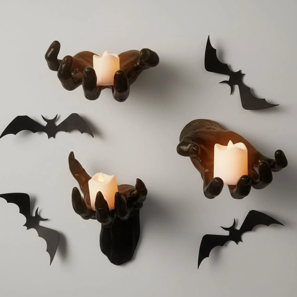 Wall-Mounted Candle Holder Textured Hand Tea Light