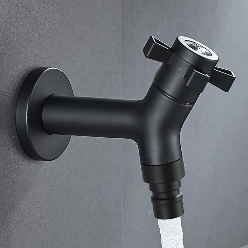 Wall-Mounted Faucet 304 Stainless Steel Space-Saving Design