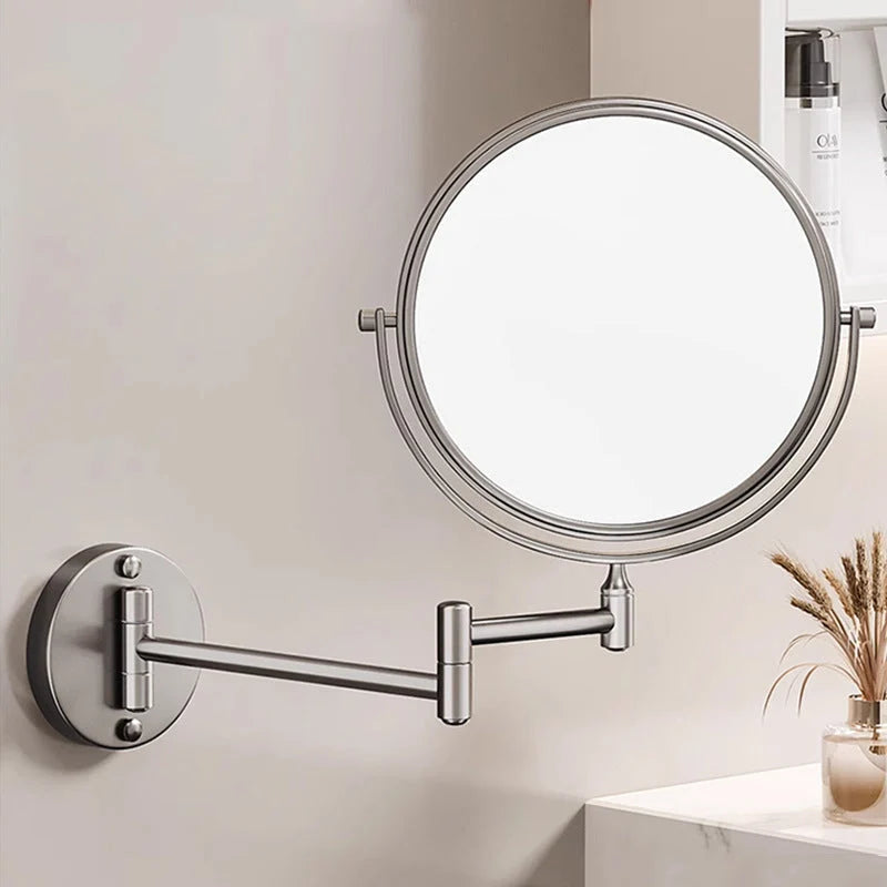 Wall-Mounted Shaving Mirror 360° Swivel Rechargeable LED