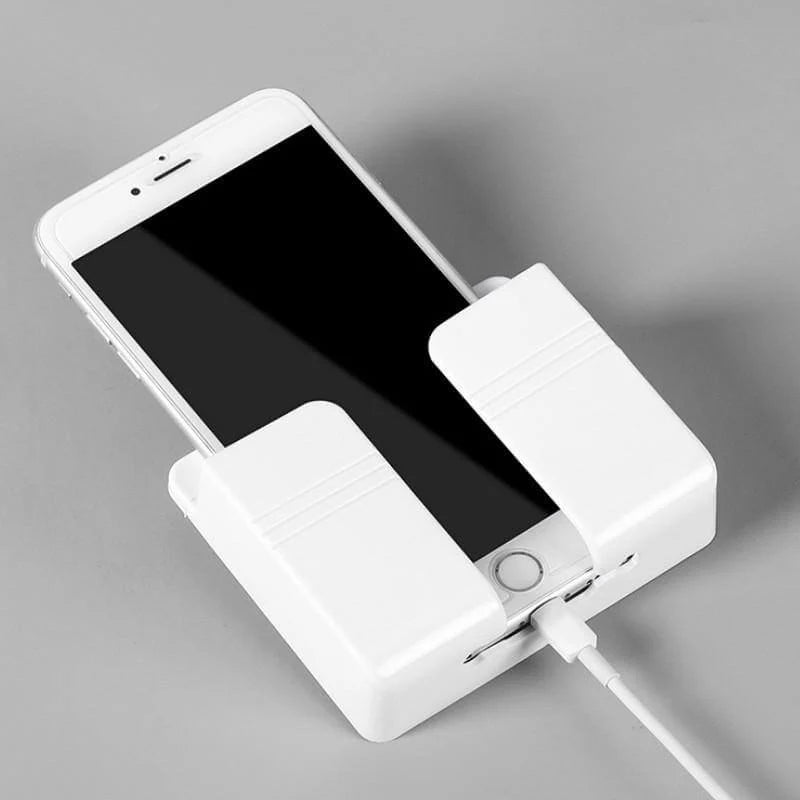 Wall Phone Holder Adhesive Mount with Charging Access
