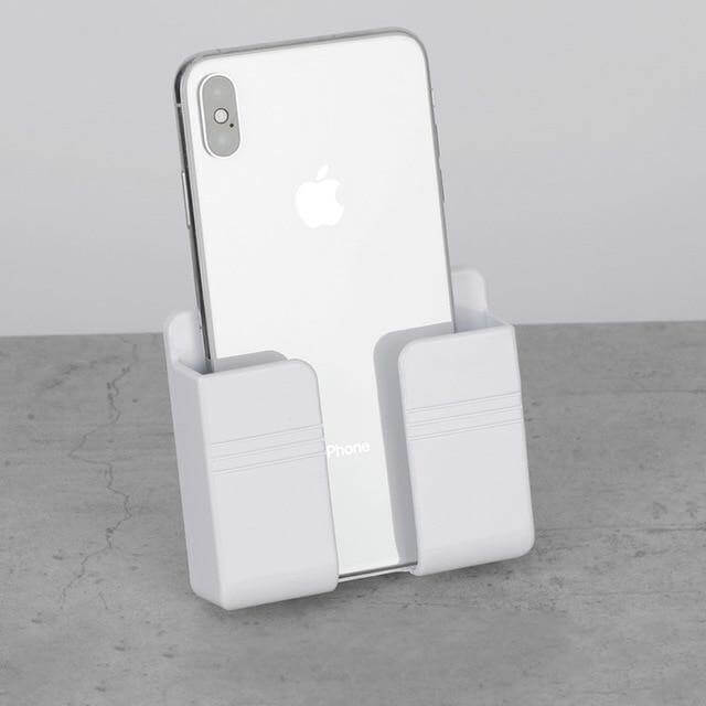 Wall Phone Holder Adhesive Mount with Charging Access