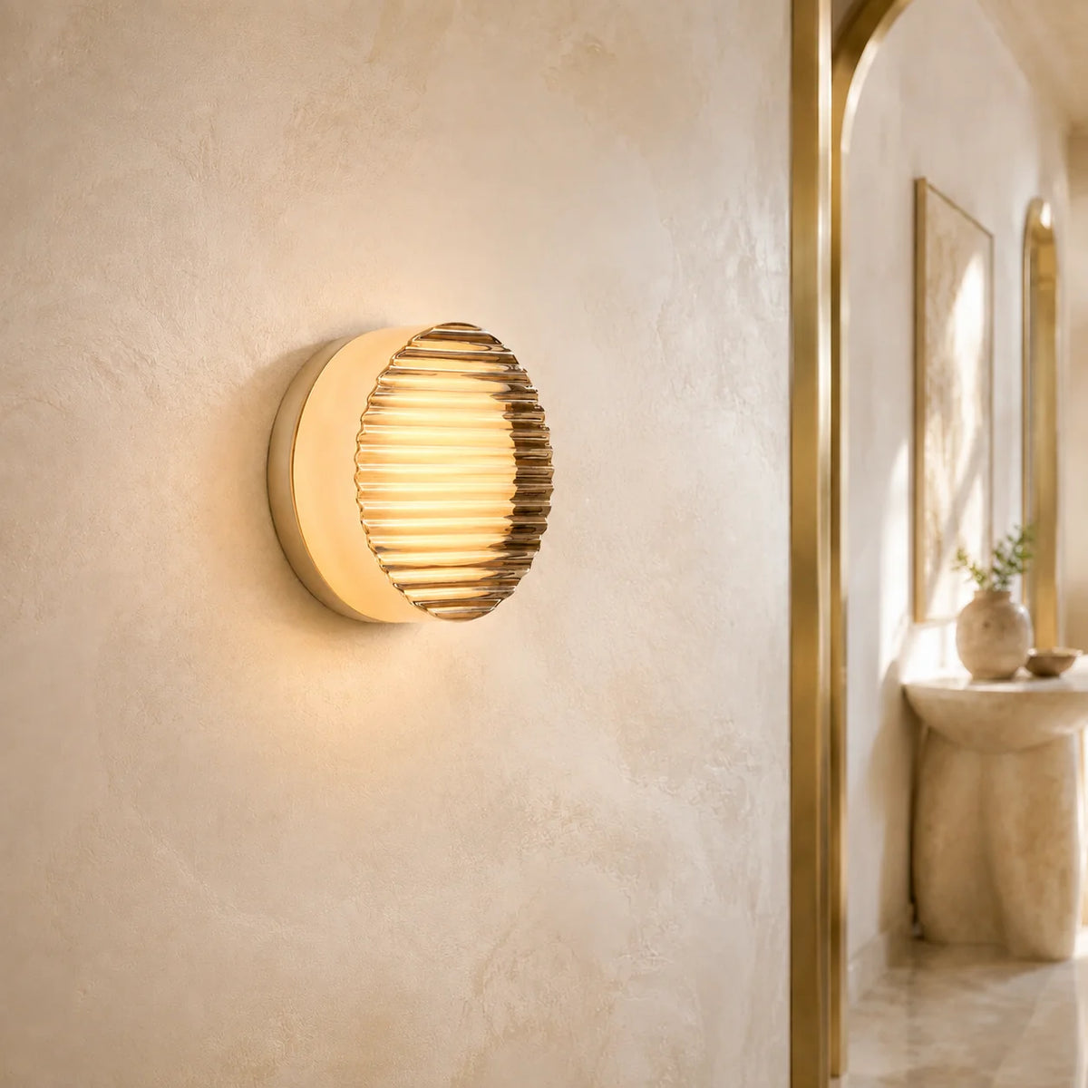 Wall Sconce Hardwired LED Textured Acrylic Shade