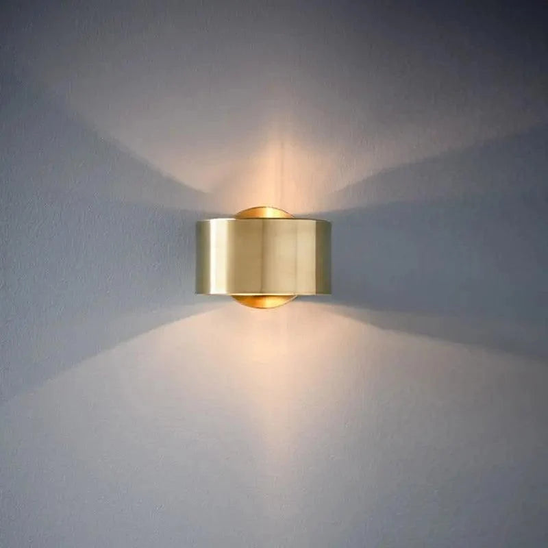Wall Sconce Metal Cylindrical Shade Up-Down Lighting