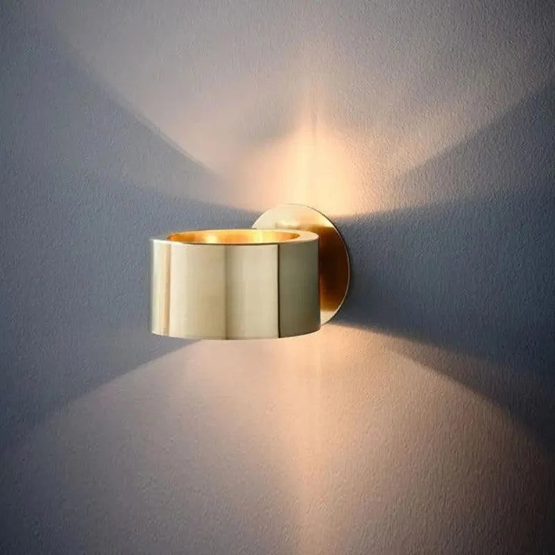 Wall Sconce Metal Cylindrical Shade Up-Down Lighting
