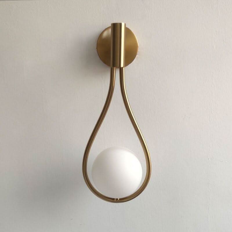 Wall Sconce Metal Glass Globe Soft Diffused Light