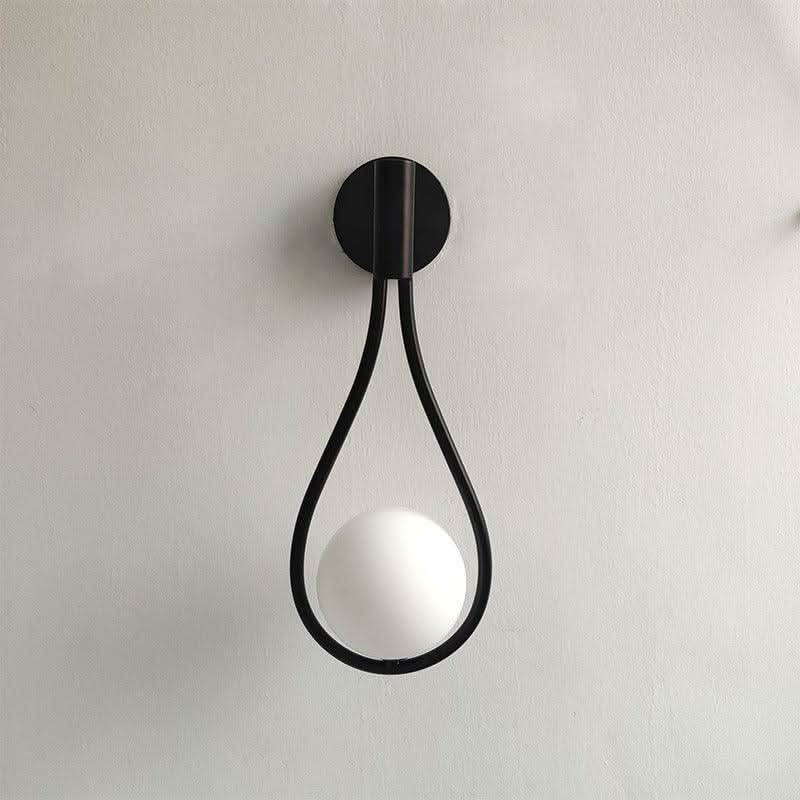 Wall Sconce Metal Glass Globe Soft Diffused Light