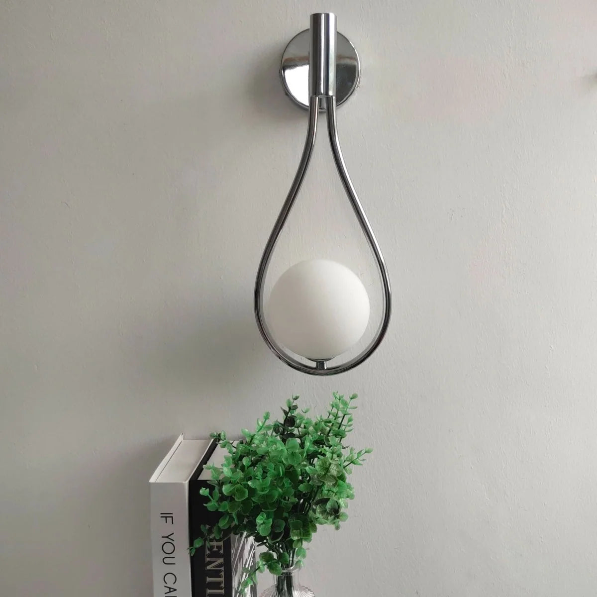 Wall Sconce Metal Glass Globe Soft Diffused Light