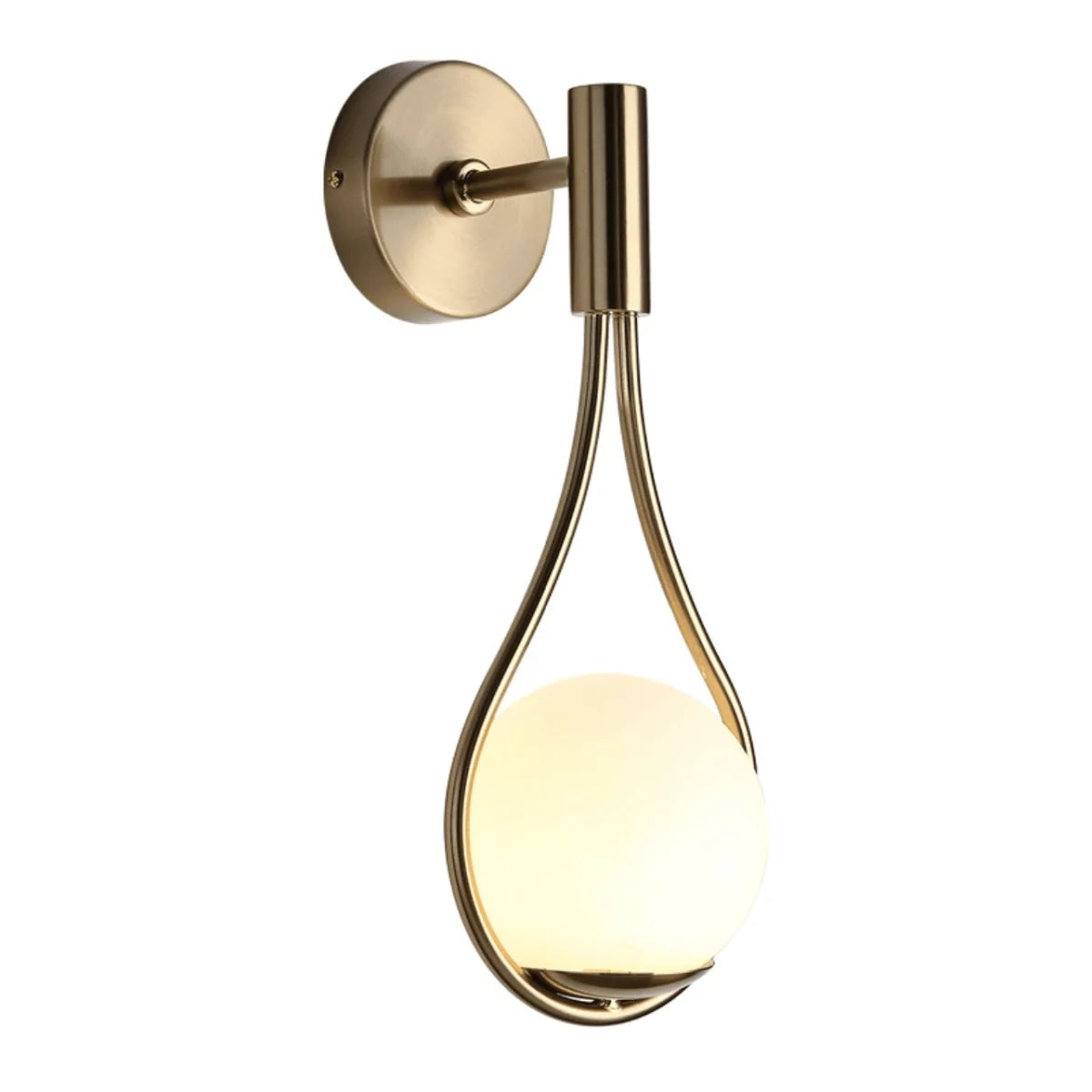 Wall Sconce Metal Glass Globe Soft Diffused Light