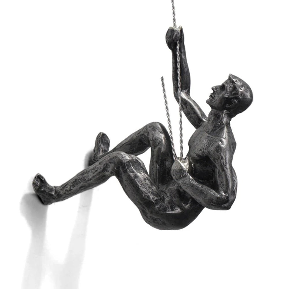 Wall Sculpture Resin Climbing Figure Mounting Hardware Included
