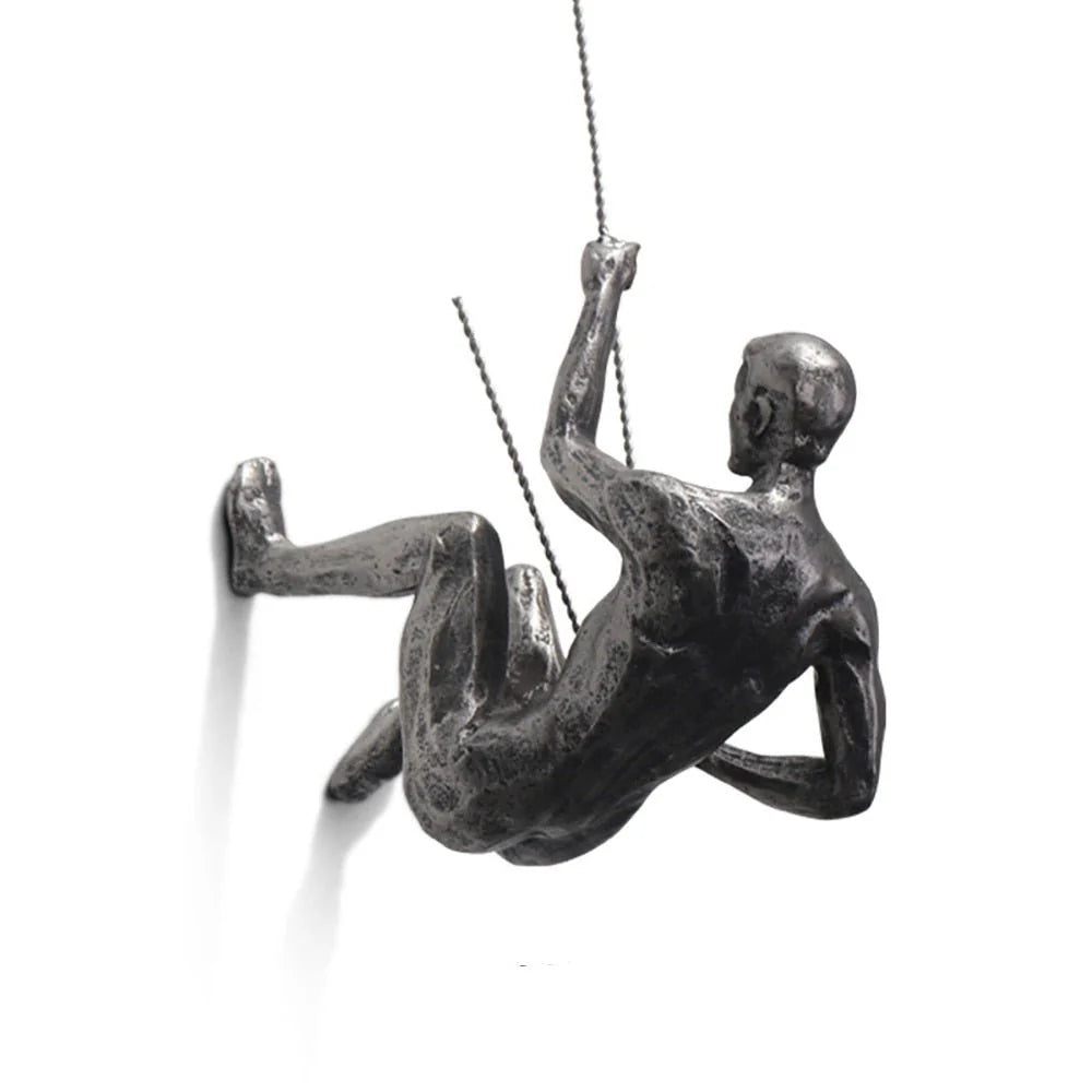 Wall Sculpture Resin Climbing Figure Mounting Hardware Included
