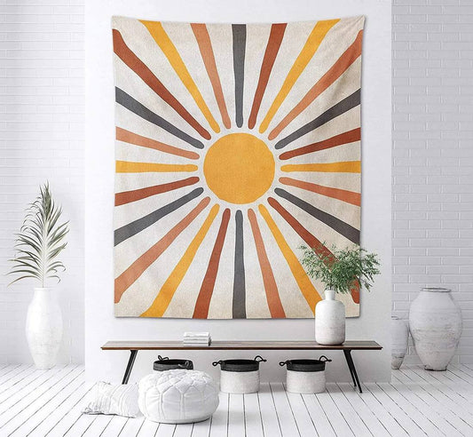 Wall Tapestry Sun Design Lightweight Polyester Cotton Blend