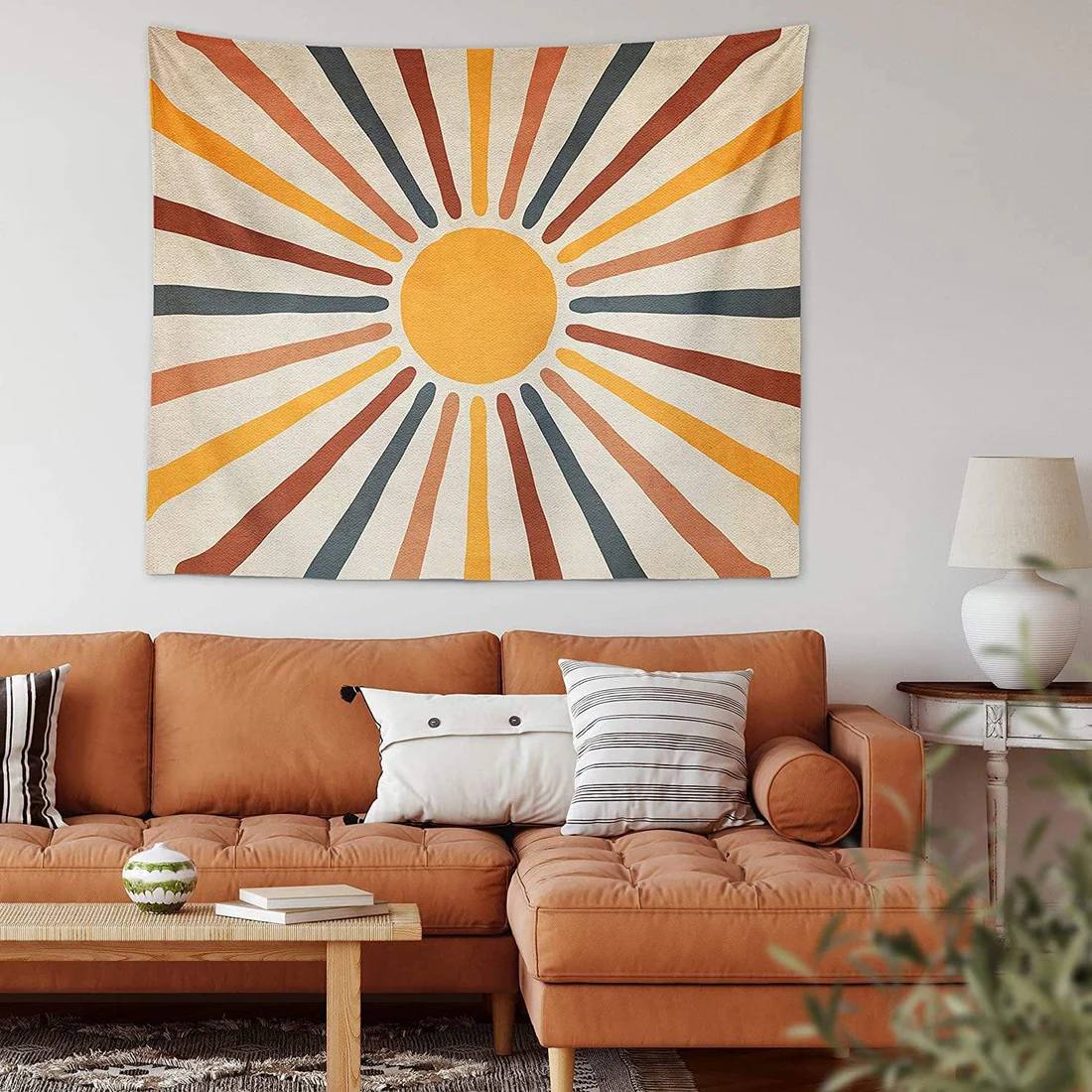 Wall Tapestry Sun Design Lightweight Polyester Cotton Blend