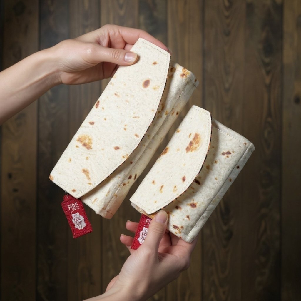 Wallet Burrito-Shaped Magnetic Closure Slim Profile