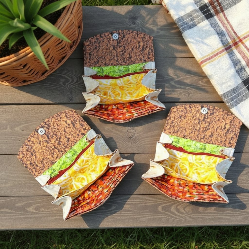 Wallet Burrito-Shaped Magnetic Closure Slim Profile