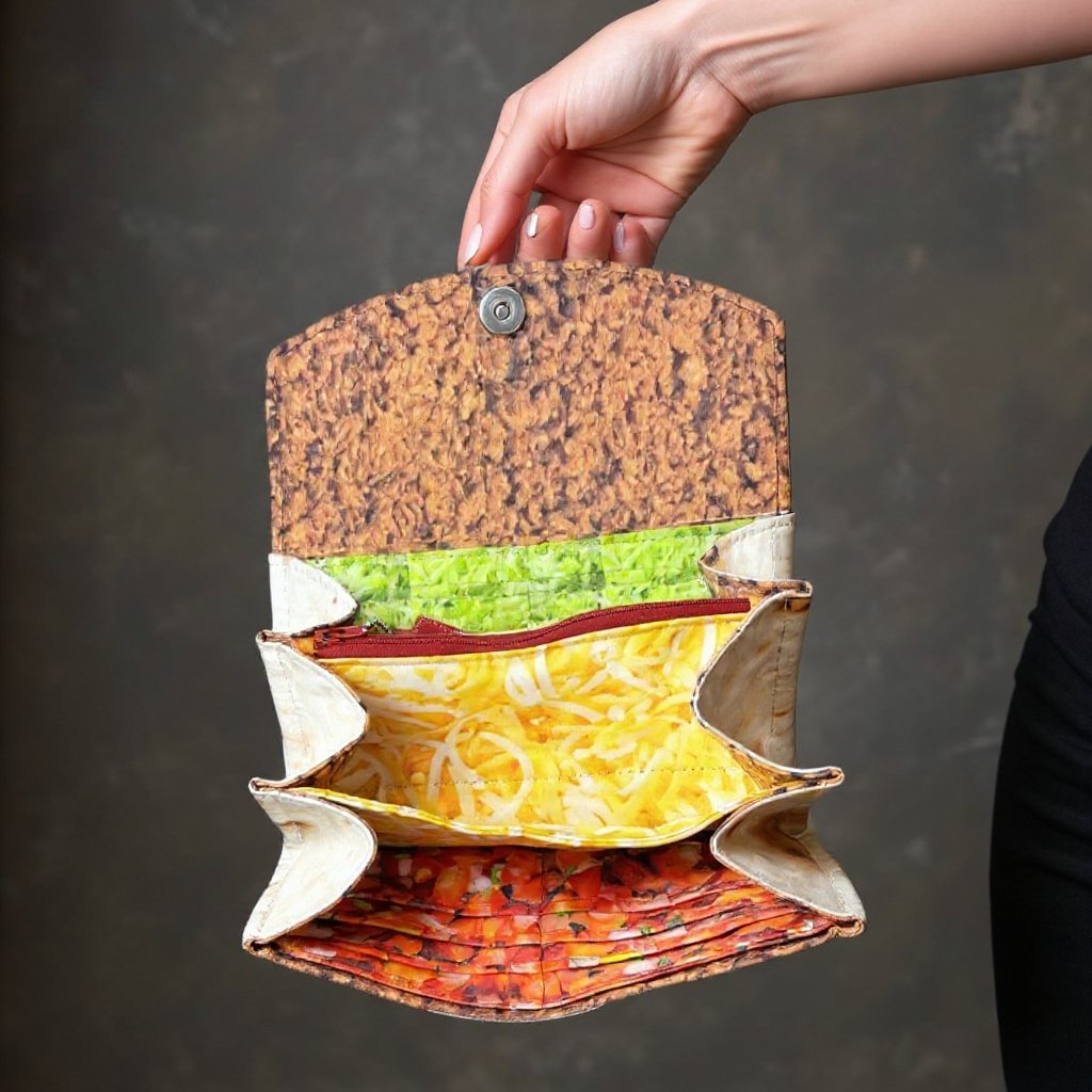 Wallet Burrito-Shaped Magnetic Closure Slim Profile