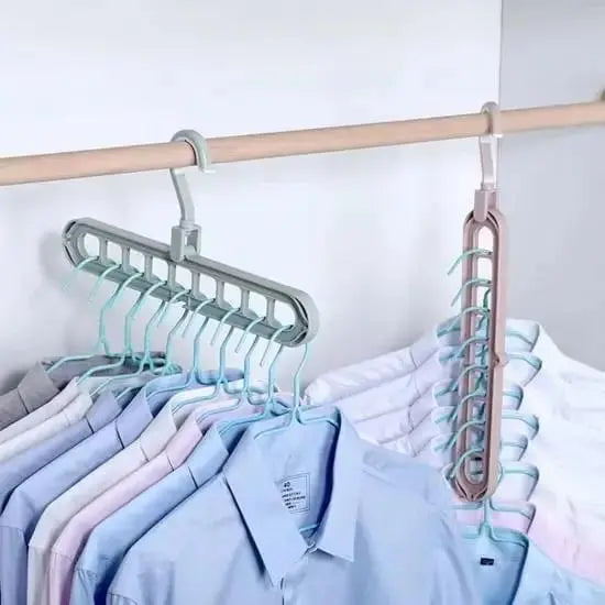 Wardrobe Organizer Space-Saving Multi-Hanger Holds Up To 9