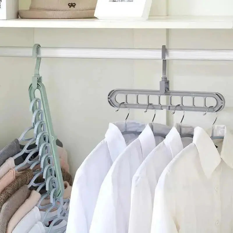 Wardrobe Organizer Space-Saving Multi-Hanger Holds Up To 9