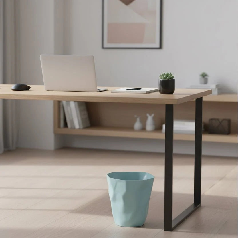 Wastebasket Space-Saving Irregular Shape Polypropylene Easy-Clean Surface