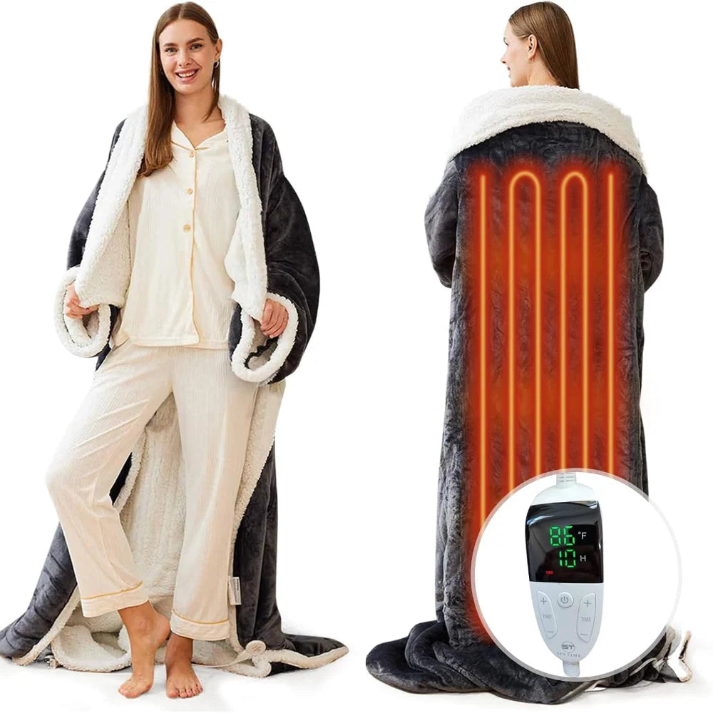 Wearable Electric Blanket Sleeved Six Heat Settings