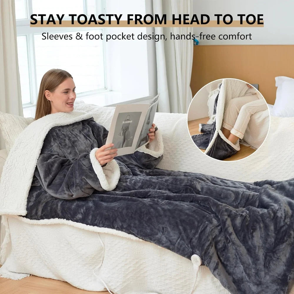 Wearable Electric Blanket Sleeved Six Heat Settings