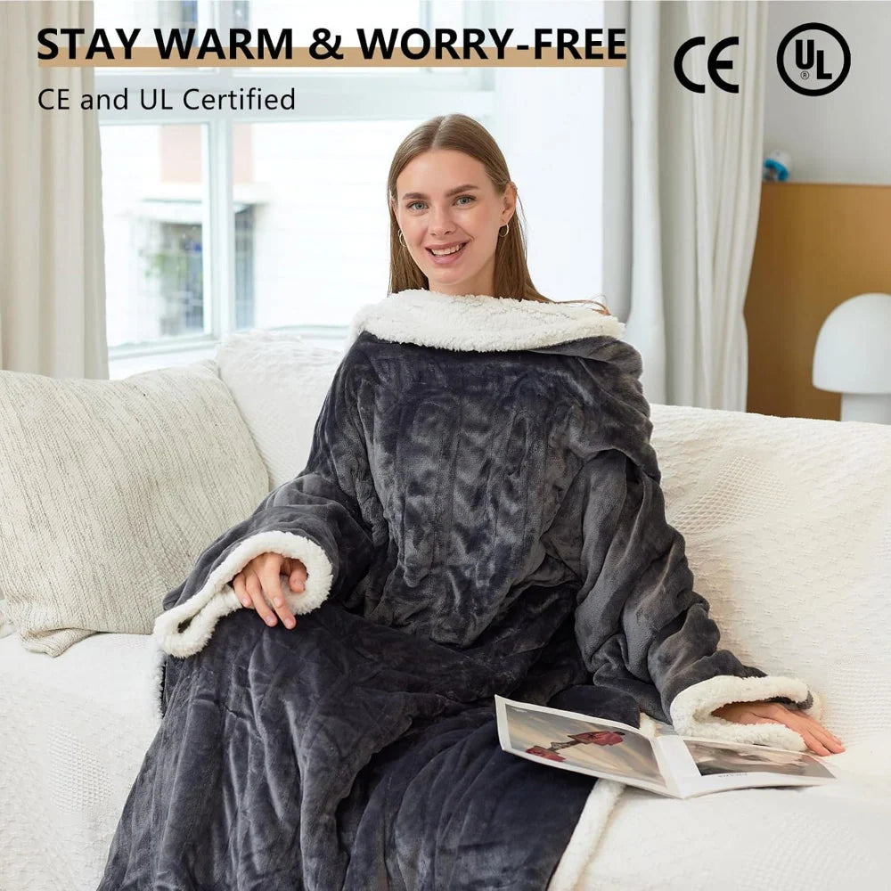 Wearable Electric Blanket Sleeved Six Heat Settings