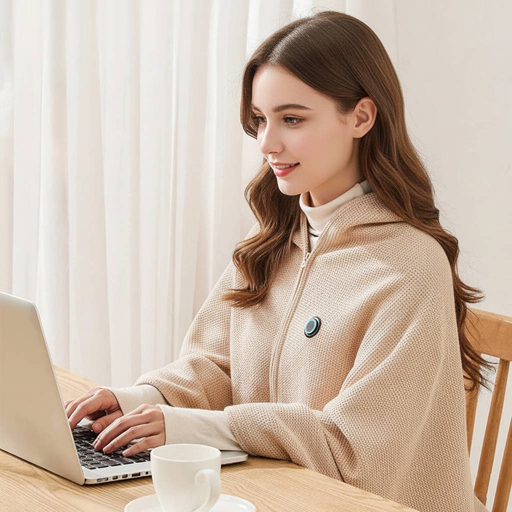 Wearable Heated Blanket Hooded USB Powered 3 Heat Settings