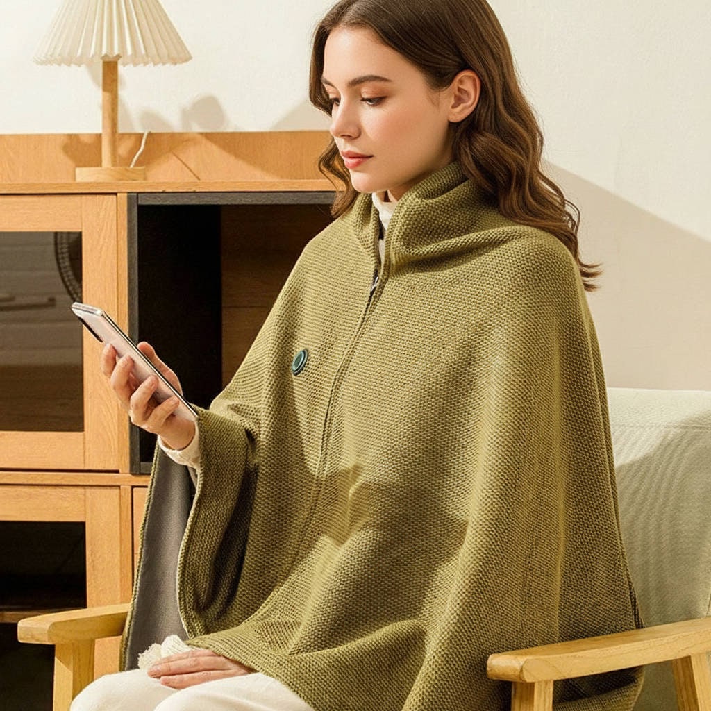Wearable Heated Blanket Hooded USB Powered 3 Heat Settings