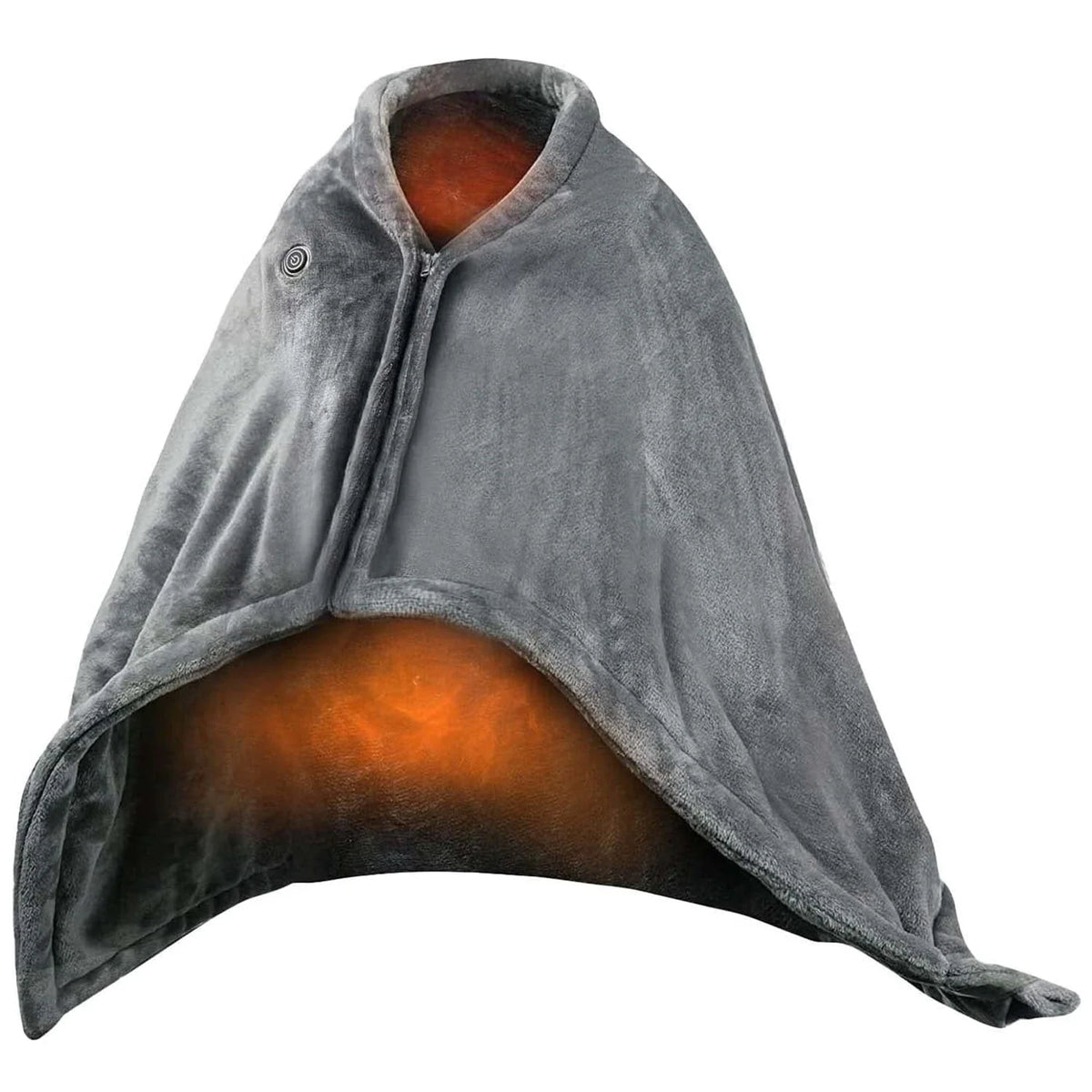 Wearable Heated Blanket USB-Powered Fleece Zipper Closure