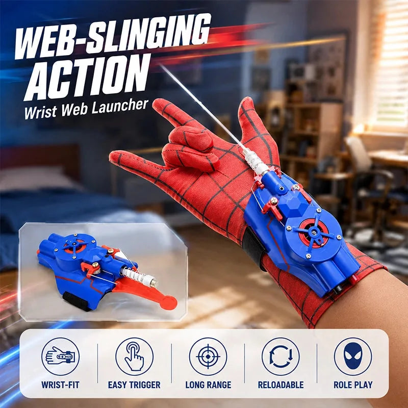 Web Shooter Toy Wrist-Mounted Reusable Launcher