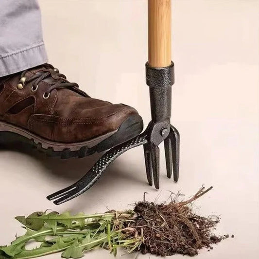 Weed Puller Four-Claw Root Extractor Long Handle