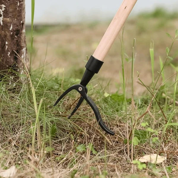 Weed Puller Four-Claw Root Extractor Long Handle