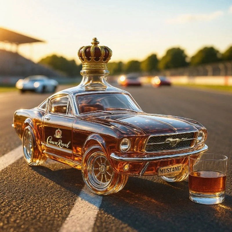 Whiskey Decanter Horse-Inspired Decorative Design