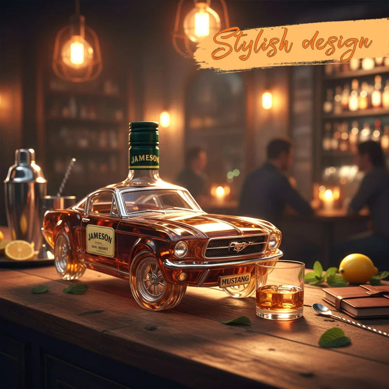 Whiskey Decanter Horse-Inspired Decorative Design