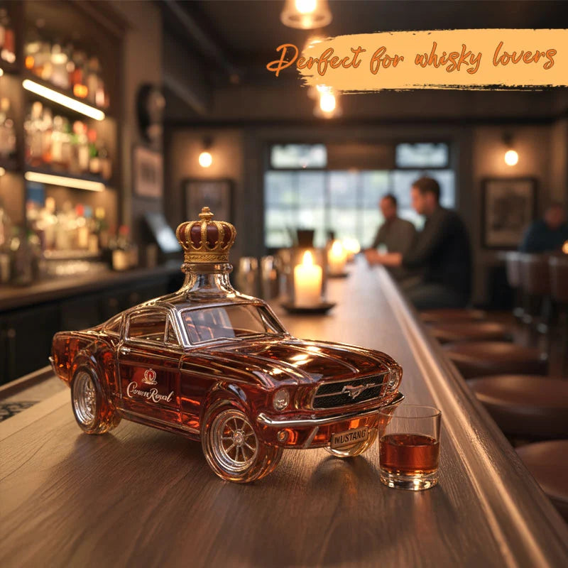 Whiskey Decanter Horse-Inspired Decorative Design