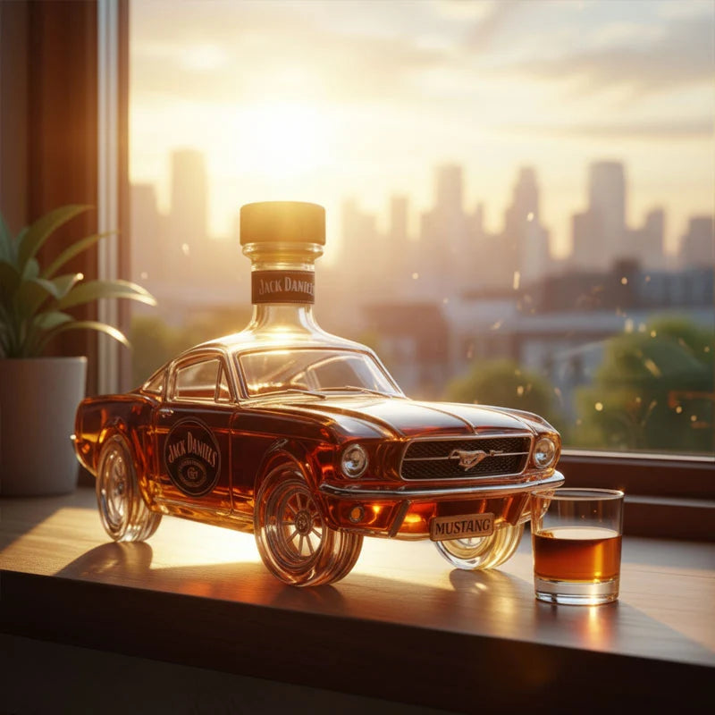Whiskey Decanter Horse-Inspired Decorative Design