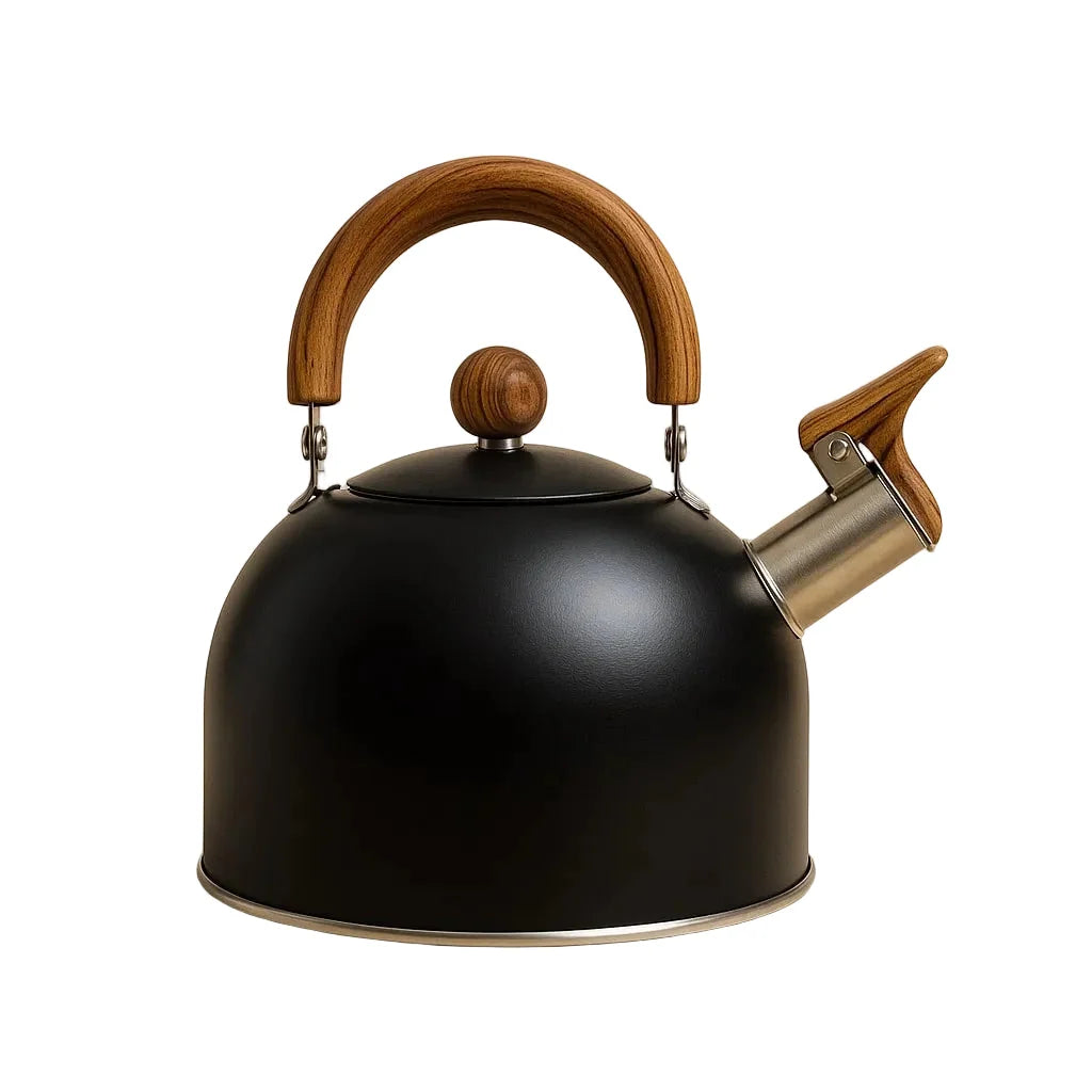 Whistling Kettle Stainless Steel 3.17 Qt Foldable Handle Induction Compatible