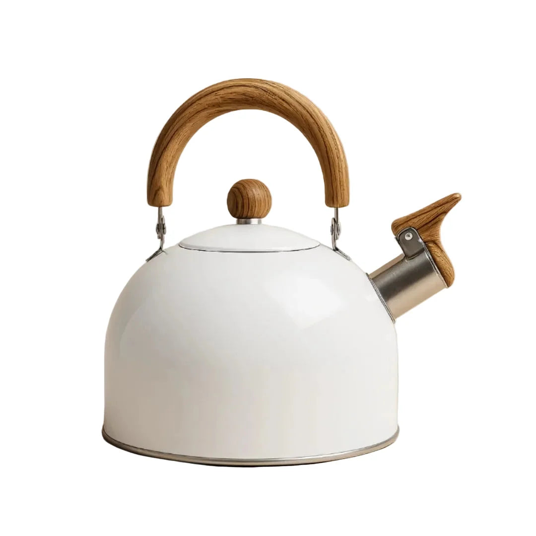 Whistling Kettle Stainless Steel 3.17 Qt Foldable Handle Induction Compatible